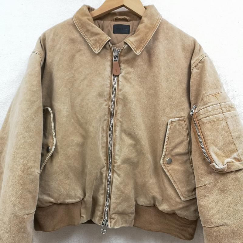 ダンケシェーン DANKE SCHON ジャケット、上着 フライトジャケット ピグメント加工 キルティング ダック ショート フライト ジャケット MA-1 M ベージュ / ベージュ / beige メンズ USED 古着 中古 50168420