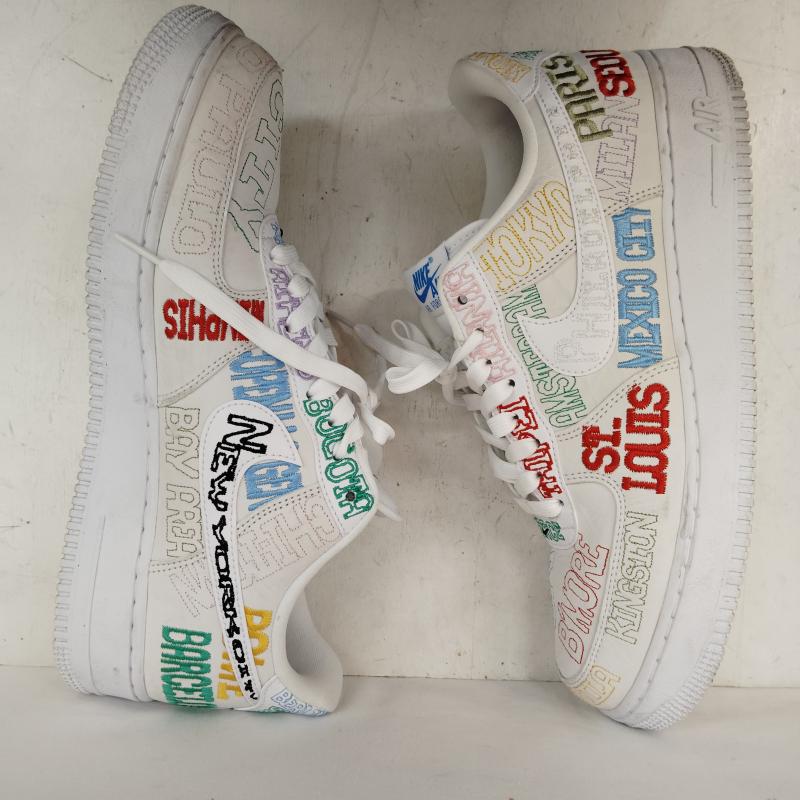 ナイキ NIKE スニーカー スニーカー AIR FORCE 1 ‘07 LV8 ON TOUR WHITE エア フォース II1549-100 29.5cm 白 / ホワイト / white X マルチカラー / マルチカラー / multicolor メンズ USED 古着 中古 50168423