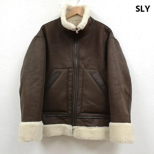 スライ SLY ジャケット、上着 フライトジャケット 2WAY リバーシブル フェイクスエード ボア B-3 フライト ジャケット 1 白 / ホワイト / white X 茶 / ブラウン / brown レディース USED 古着 中古 50168424