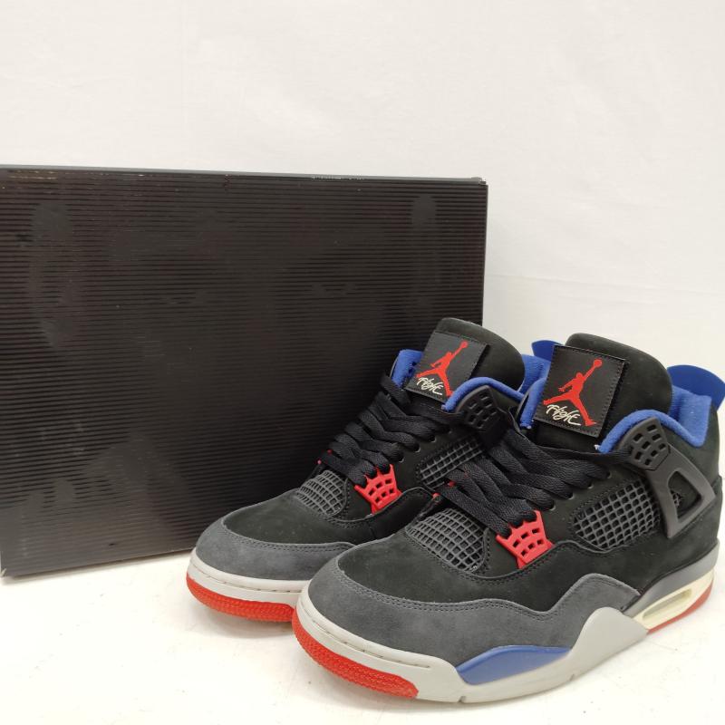 エアジョーダン AIR JORDAN スニーカー スニーカー AIR JORDAN 4 RETRO BLACK FIRE RED DEEP ROYAL エア ジョーダン FV5029-003 29.5cm 黒 / ブラック / black X 青 / ブルー / blue メンズ USED 古着 中古 50168428