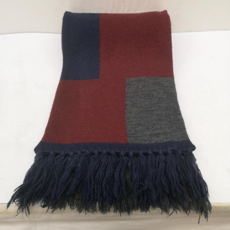 フレッドペリー FRED PERRY マフラー マフラー ローレル 刺繍ロゴ フリンジ付き マフラー えんじ / ワインレッド / dark red メンズ USED 古着 中古 50168438