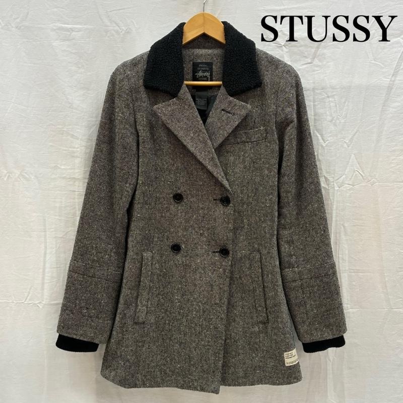 ステューシー STUSSY ジャケット、上着 ジャケット、ブレザー オールド ダブル ブレスト ボア カラー リブ ネップ テーラード ジャケット アーカイブ XS レディース USED 古着 中古 50168440