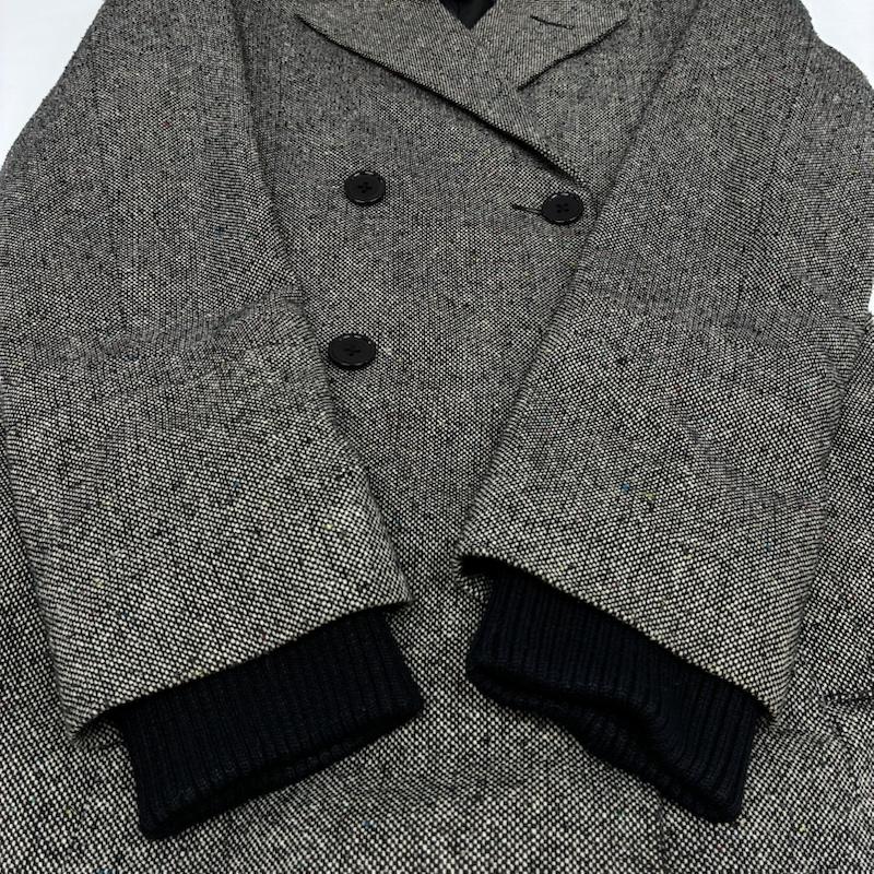 ステューシー STUSSY ジャケット、上着 ジャケット、ブレザー オールド ダブル ブレスト ボア カラー リブ ネップ テーラード ジャケット アーカイブ XS レディース USED 古着 中古 50168440