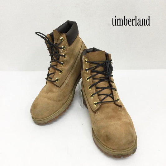 ティンバーランド Timberland ブーツ ショートブーツ timberland TB112909713　A9925　ワークブーツ 24.5cm キャメル / キャメル / レディース USED 古着 中古 50168441