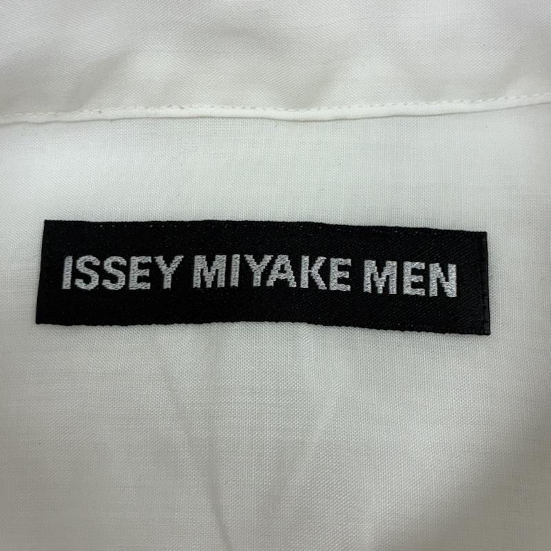 イッセイミヤケメン ISSEYMIYAKEMEN シャツ、ブラウス 長袖 黒タグ プリーツ バンドカラー シャツ シワ加工 アーカイブ - メンズ USED 古着 中古 50168447