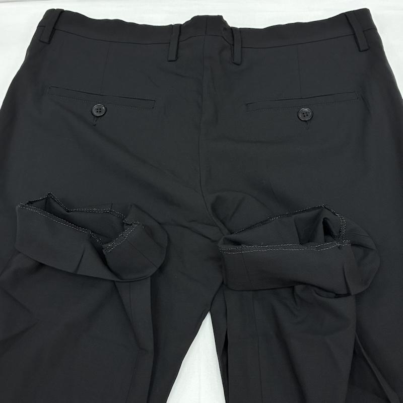 ダークビッケンバーグ DIRK BIKKEMBERGS パンツ スラックス 10s メタル プレート テープ ロゴ ボタンフライ スラックス イタリア製 アーカイブ 50 メンズ USED 古着 中古 50168448
