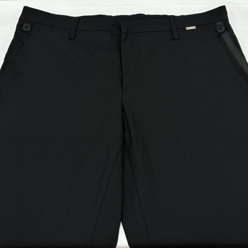 ダークビッケンバーグ DIRK BIKKEMBERGS パンツ スラックス 10s メタル プレート テープ ロゴ ボタンフライ スラックス イタリア製 アーカイブ 50 メンズ USED 古着 中古 50168448