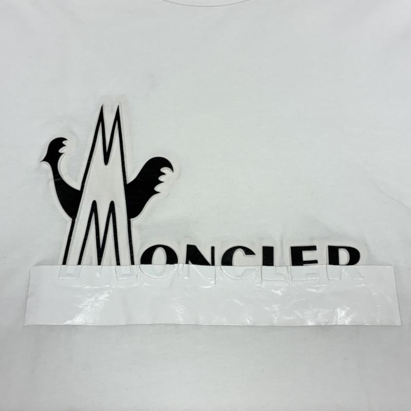 モンクレール MONCLER Tシャツ 半袖 19ss MAGLIA T-SHIRT F10918C70910 8390T ロゴ プリント ワッペン Tシャツ XL メンズ USED 古着 中古 50168453