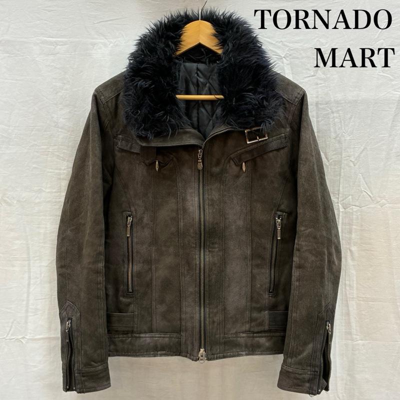 トルネードマート TORNADO MART ジャケット、上着 ライダース 00s ARCHIVE フェイク スエード ファー ムラ染め ベルテッド シングル ライダース ジャケット Y2K M メンズ USED 古着 中古 50168458