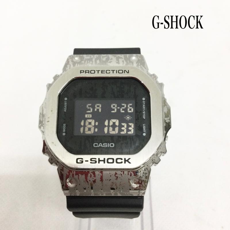 ジーショック G-SHOCK 腕時計 デジタル G-SHOCK ORIGIN メタルカバード グランジ　カモフラージュ GM-5600GC - 黒 / ブラック / black X 銀 / シルバー / silver color メンズ USED 古着 中古 50168459