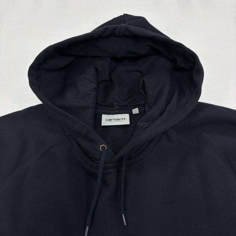 カーハート ダブリューアイピー Carhartt WIP パーカー 長袖 チェイス フーディー スウェット パーカー ロゴ 刺繍 フリース ラグラン 無地 プルオーバー 裏起毛 M 無地 X ワンポイント X ロゴ、文字 X 刺繍 紺 / ネイビー / navy X 金 / ゴールド / gold color メンズ USED 古着 中古 50168460