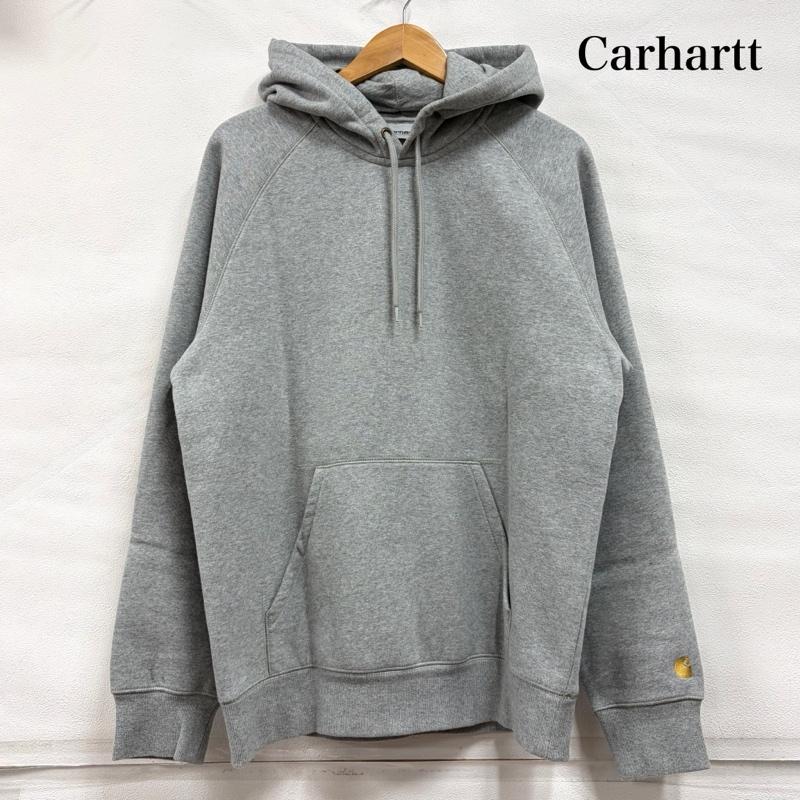 カーハート ダブリューアイピー Carhartt WIP パーカー 長袖 チェイス フーディー スウェット パーカー ロゴ 刺繍 フリース ラグラン 無地 プルオーバー 裏起毛 M 無地 X ワンポイント X ロゴ、文字 X 刺繍 灰 / グレー / gray X 金 / ゴールド / gold color メンズ USED 古着 中古 50168461