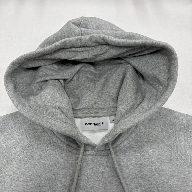 カーハート ダブリューアイピー Carhartt WIP パーカー 長袖 チェイス フーディー スウェット パーカー ロゴ 刺繍 フリース ラグラン 無地 プルオーバー 裏起毛 M 無地 X ワンポイント X ロゴ、文字 X 刺繍 灰 / グレー / gray X 金 / ゴールド / gold color メンズ USED 古着 中古 50168461