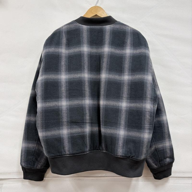 ブルコ BLUCO ジャケット、上着 ジャンパー、ブルゾン オンブレチェック ボンバージャケット ジップアップ ブルゾン 157-31-039 L チェック X ワンポイント X ロゴ、文字 X 刺繍 紺 / ネイビー / navy X 灰 / グレー / gray X 黒 / ブラック / black X 白 / ホワイト / white メンズ USED 古着 中古 50168463