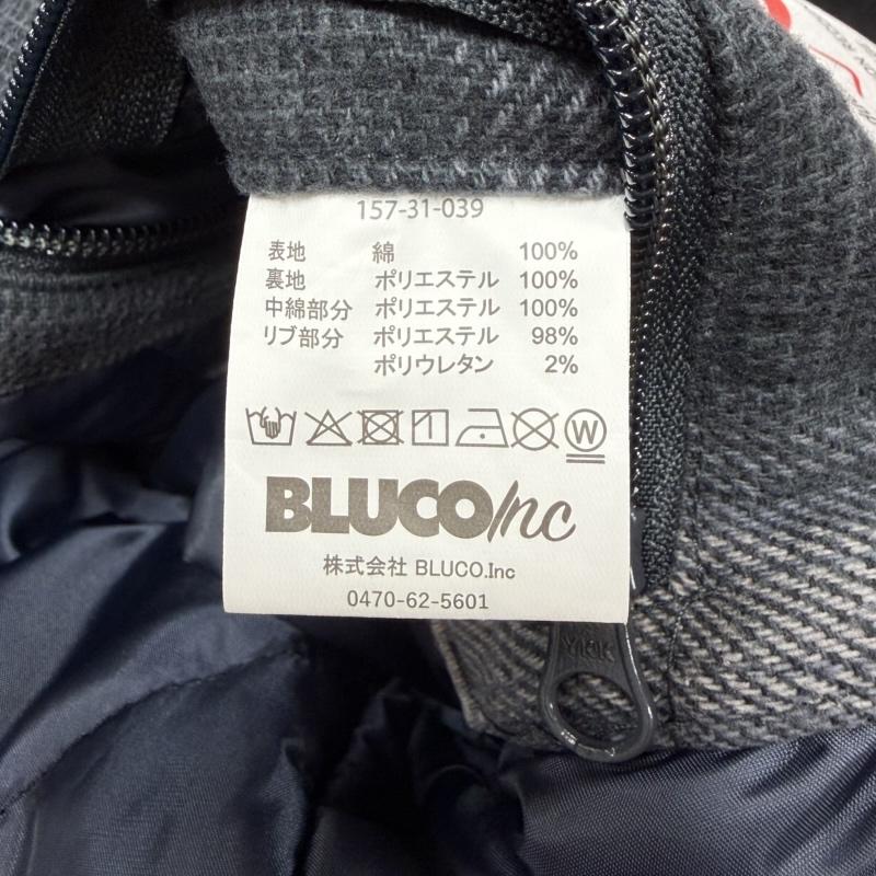 ブルコ BLUCO ジャケット、上着 ジャンパー、ブルゾン オンブレチェック ボンバージャケット ジップアップ ブルゾン 157-31-039 L チェック X ワンポイント X ロゴ、文字 X 刺繍 紺 / ネイビー / navy X 灰 / グレー / gray X 黒 / ブラック / black X 白 / ホワイト / white メンズ USED 古着 中古 50168463