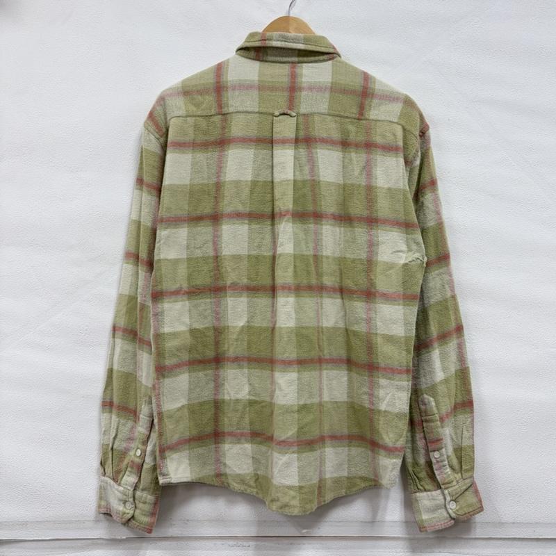 ステューシー STUSSY シャツ、ブラウス 長袖 90s OLD 長袖 チェック ネルシャツ 紺タグ M チェック 黄緑 / イエローグリーン / X ベージュ / ベージュ / beige X 赤 / レッド / red メンズ USED 古着 中古 50168464