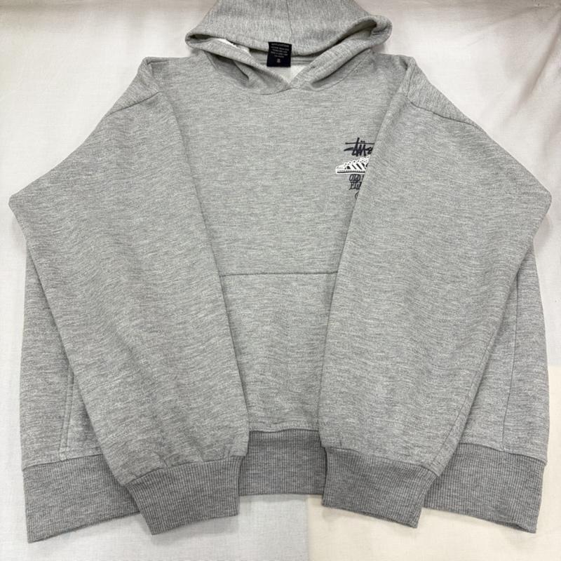 ステューシー STUSSY パーカー 長袖 90s OLD SKOOL FLAVOR スーパースター ロゴ プリント スウェット フーディー パーカー 紺 トリコタグ USA製 L ロゴ、文字 X プリント 灰 / グレー / gray X 紺 / ネイビー / navy X 白 / ホワイト / white メンズ USED 古着 中古 50168465