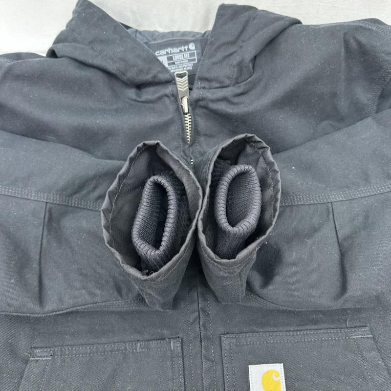 カーハート Carhartt ジャケット、上着 ジャンパー、ブルゾン WASHED DUCK INSULATED ACTIVE JACKET アクティブ ジャケット 104050 M 黒 / ブラック / black メンズ USED 古着 中古 50168471