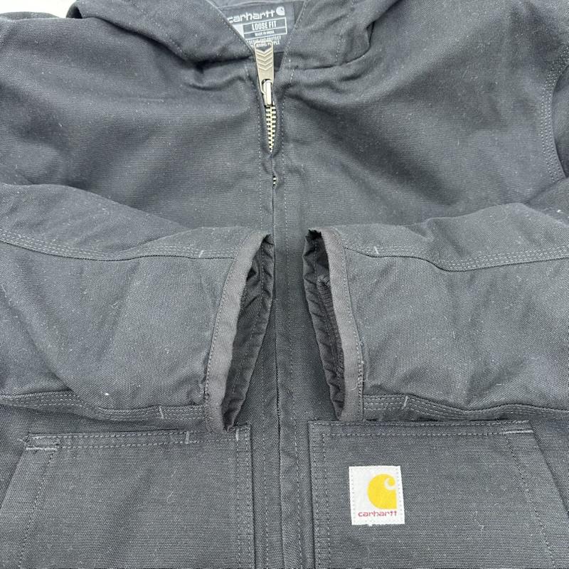 カーハート Carhartt ジャケット、上着 ジャンパー、ブルゾン WASHED DUCK INSULATED ACTIVE JACKET アクティブ ジャケット 104050 M 黒 / ブラック / black メンズ USED 古着 中古 50168471