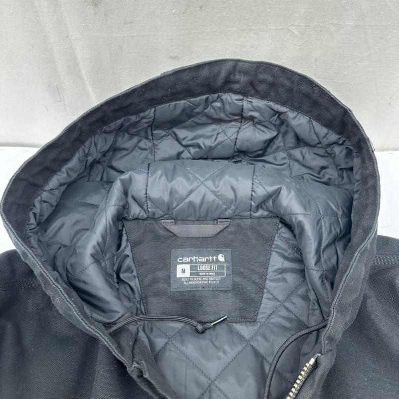 カーハート Carhartt ジャケット、上着 ジャンパー、ブルゾン WASHED DUCK INSULATED ACTIVE JACKET アクティブ ジャケット 104050 M 黒 / ブラック / black メンズ USED 古着 中古 50168471