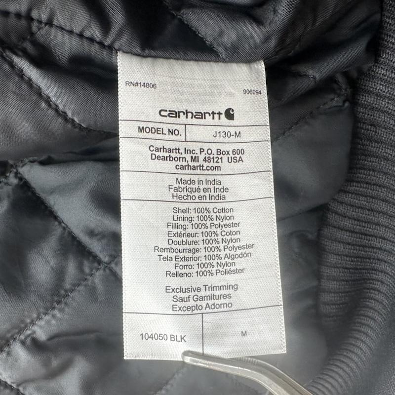 カーハート Carhartt ジャケット、上着 ジャンパー、ブルゾン WASHED DUCK INSULATED ACTIVE JACKET アクティブ ジャケット 104050 M 黒 / ブラック / black メンズ USED 古着 中古 50168471