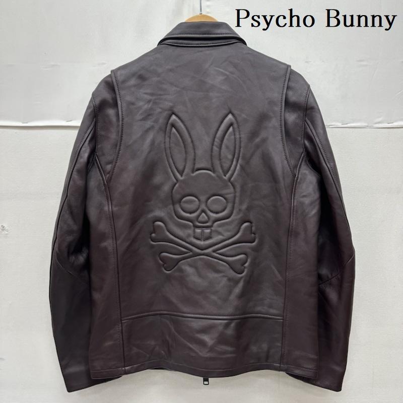サイコバニー Psycho Bunny ジャケット、上着 ライダース ラムレザー シングル ライダース ジャケット PB-99242-80375 L えんじ / ワインレッド / dark red X ボルドー / ボルドー / メンズ USED 古着 中古 50168472