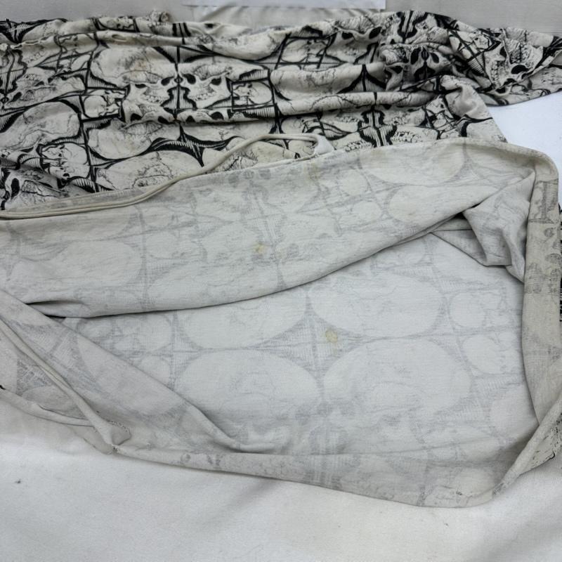 古着 USED Tシャツ 半袖 90s M.C.Escher エッシャー スカル プリント ダメージ Tシャツ - 白 / ホワイト / white X 黒 / ブラック / black メンズ USED 古着 中古 50168476