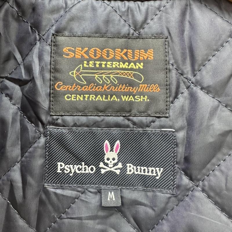 サイコバニー Psycho Bunny ジャケット、上着 ジャンパー、ブルゾン SKOOKUM ウール ワッペン スタジャン PB-99242-89770 M えんじ / ワインレッド / dark red メンズ USED 古着 中古 50168478