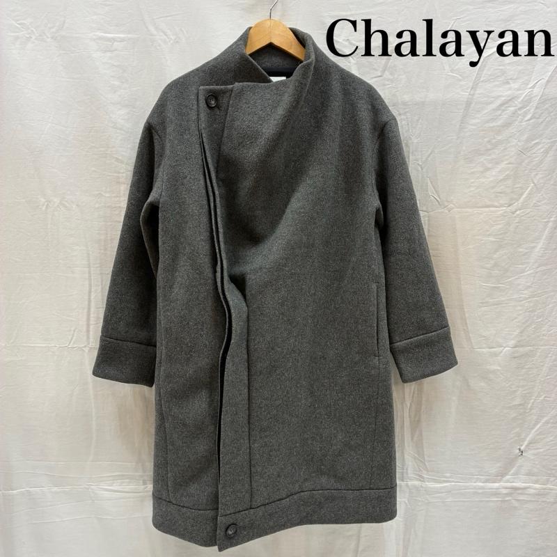 チャラヤン CHALAYAN コート コート一般 アシンメトリー 変形 ウール コート 比翼 M レディース USED 古着 中古 50168482
