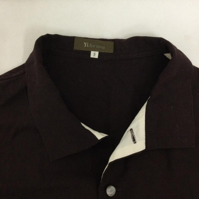 ワイズ Y s シャツ、ブラウス 長袖 Y s ワイズ 長袖シャツ 3 無地 えんじ / ワインレッド / dark red メンズ USED 古着 中古 50168491
