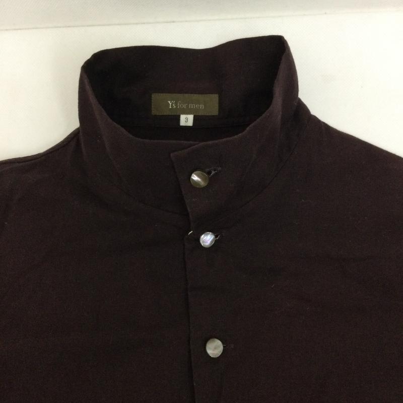 ワイズ Y s シャツ、ブラウス 長袖 Y s ワイズ 長袖シャツ 3 無地 えんじ / ワインレッド / dark red メンズ USED 古着 中古 50168491