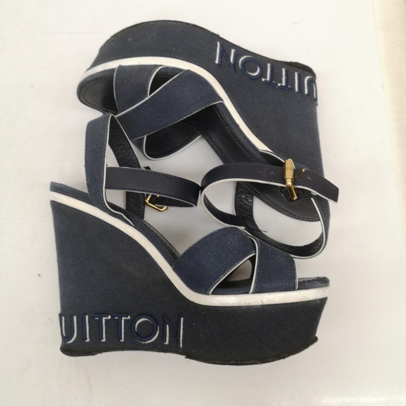 ルイヴィトン LOUIS VUITTON サンダル サンダル デニム ウェッジ ソール サンダル 22.0cm レディース USED 古着 中古 50168492