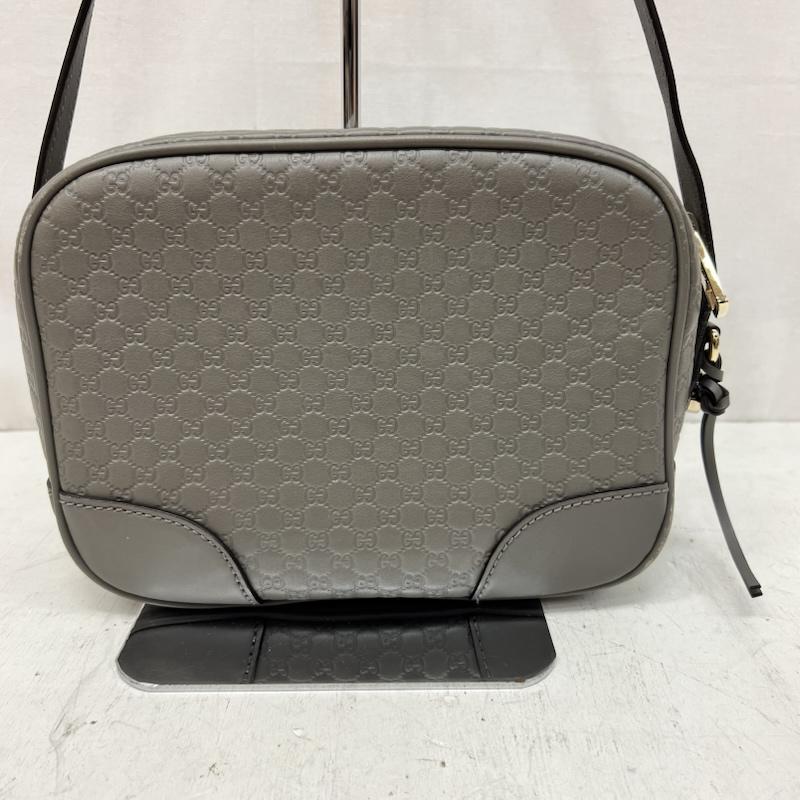 グッチ GUCCI ショルダーバッグ ショルダーバッグ マイクログッチシマ ショルダーバッグ レザー 449413 - 灰 / グレー / gray レディース USED 古着 中古 50168493