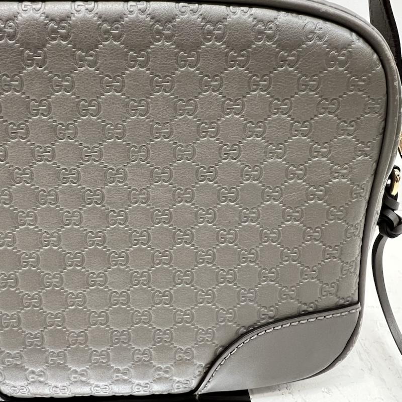 グッチ GUCCI ショルダーバッグ ショルダーバッグ マイクログッチシマ ショルダーバッグ レザー 449413 - 灰 / グレー / gray レディース USED 古着 中古 50168493