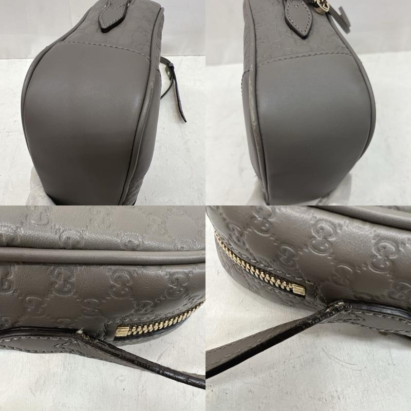 グッチ GUCCI ショルダーバッグ ショルダーバッグ マイクログッチシマ ショルダーバッグ レザー 449413 - 灰 / グレー / gray レディース USED 古着 中古 50168493