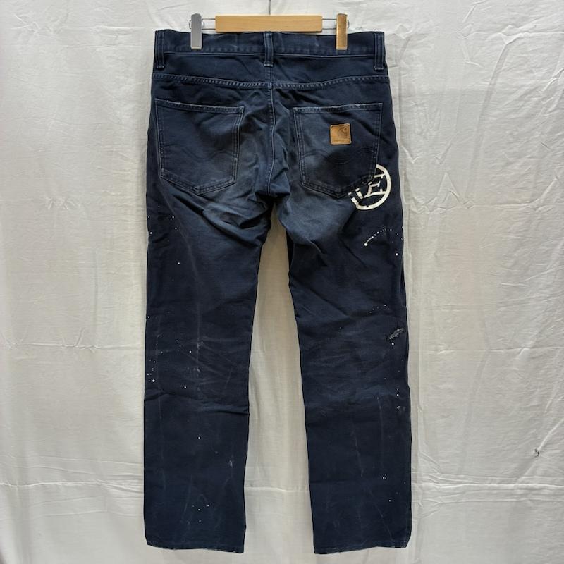 ユニフォームエクスペリメント uniform experiment パンツ ワークパンツ、ペインターパンツ Carhartt カーハート コラボ ハートタグ コットン ダック ワークパンツ ダメージ加工 UE-112051 32インチ メンズ USED 古着 中古 50168494