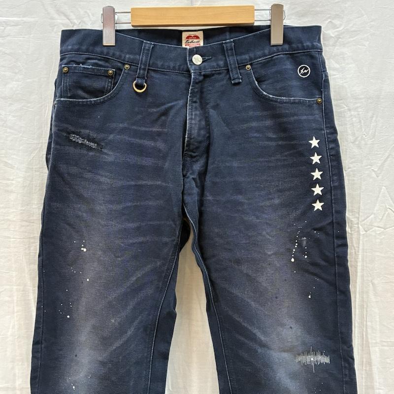 ユニフォームエクスペリメント uniform experiment パンツ ワークパンツ、ペインターパンツ Carhartt カーハート コラボ ハートタグ コットン ダック ワークパンツ ダメージ加工 UE-112051 32インチ メンズ USED 古着 中古 50168494