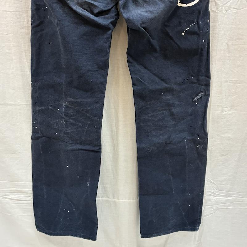 ユニフォームエクスペリメント uniform experiment パンツ ワークパンツ、ペインターパンツ Carhartt カーハート コラボ ハートタグ コットン ダック ワークパンツ ダメージ加工 UE-112051 32インチ メンズ USED 古着 中古 50168494