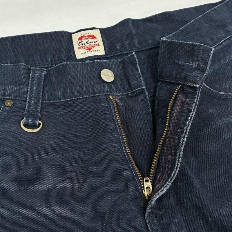ユニフォームエクスペリメント uniform experiment パンツ ワークパンツ、ペインターパンツ Carhartt カーハート コラボ ハートタグ コットン ダック ワークパンツ ダメージ加工 UE-112051 32インチ メンズ USED 古着 中古 50168494
