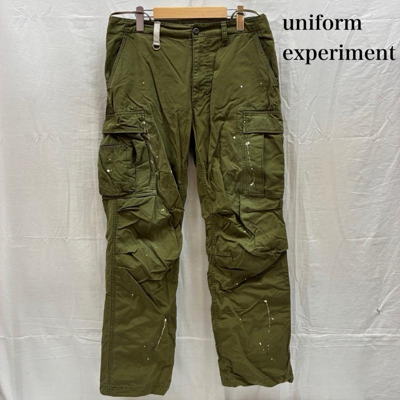 ユニフォームエクスペリメント uniform experiment パンツ ワークパンツ、ペインターパンツ ペンキ スプラッター 加工 6ポケット フィールド カーゴパンツ UE-123017 32インチ メンズ USED 古着 中古 50168500