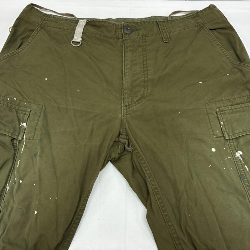 ユニフォームエクスペリメント uniform experiment パンツ ワークパンツ、ペインターパンツ ペンキ スプラッター 加工 6ポケット フィールド カーゴパンツ UE-123017 32インチ メンズ USED 古着 中古 50168500