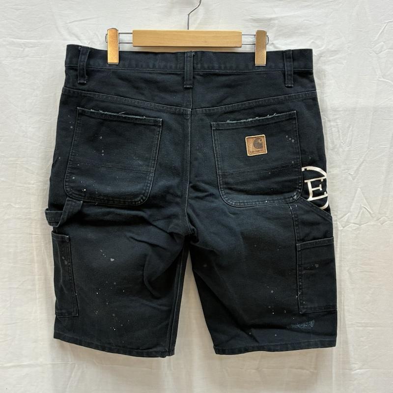 ユニフォームエクスペリメント uniform experiment パンツ ショートパンツ Carhartt カーハート コラボ ハートタグ ダブルニー ダック ペインター パンツ ダメージ加工 UE-120125 32インチ メンズ USED 古着 中古 50168502