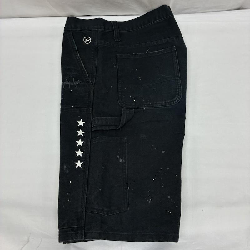 ユニフォームエクスペリメント uniform experiment パンツ ショートパンツ Carhartt カーハート コラボ ハートタグ ダブルニー ダック ペインター パンツ ダメージ加工 UE-120125 32インチ メンズ USED 古着 中古 50168502