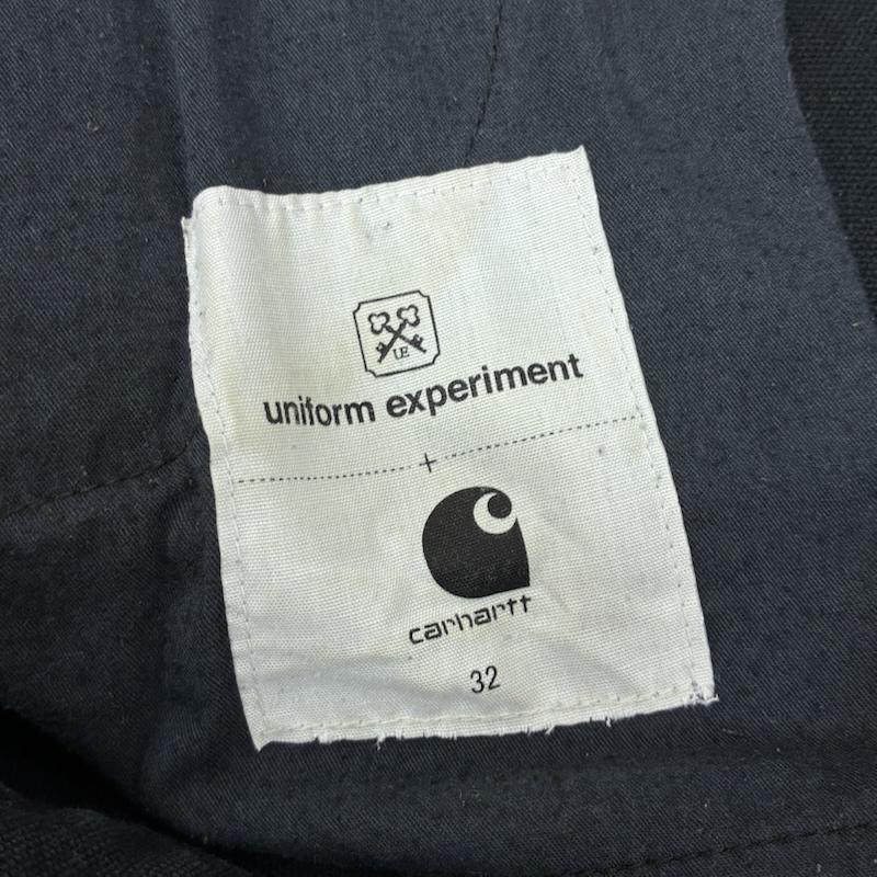 ユニフォームエクスペリメント uniform experiment パンツ ショートパンツ Carhartt カーハート コラボ ハートタグ ダブルニー ダック ペインター パンツ ダメージ加工 UE-120125 32インチ メンズ USED 古着 中古 50168502
