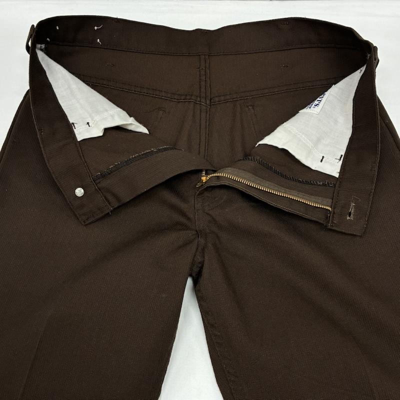 リーバイス Levi s パンツ ワークパンツ、ペインターパンツ 70s USA製 517-1127 ボタン裏520 STA-PREST スタプレ ピケ フレア パンツ ロケット 42TALON 34インチ メンズ USED 古着 中古 50168512