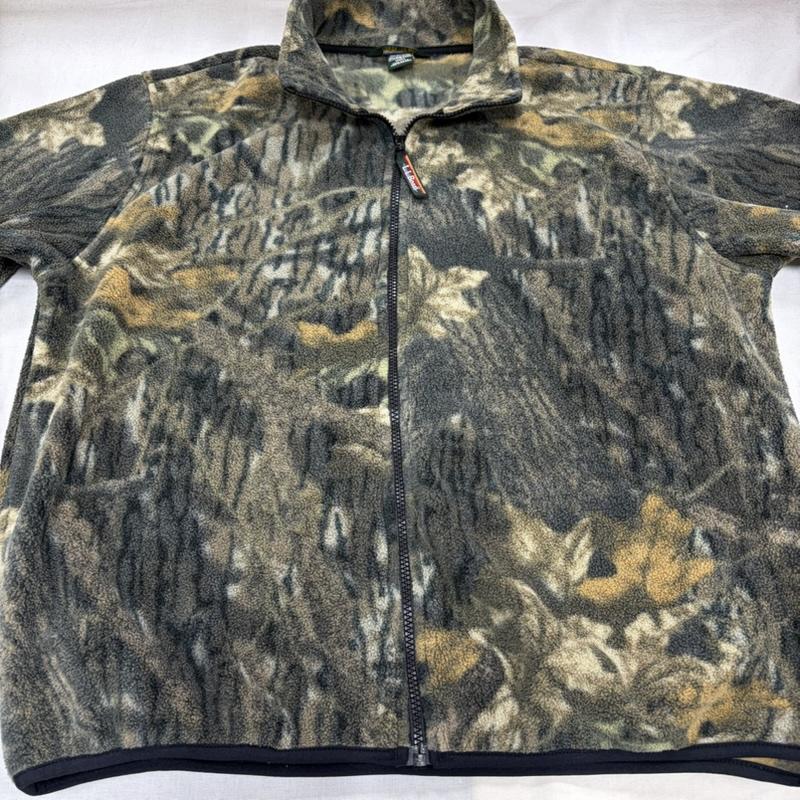 エルエルビーン L.L.Bean ジャケット、上着 ジャンパー、ブルゾン 90s リアルツリー カモフラ 迷彩 フリース ジップアップ ブルゾン ジャケット ヴィンテージ USA製 三角タグ M カモフラージュ柄・迷彩 カーキ / カーキ / khaki X ベージュ / ベージュ / beige X 茶 / ブラウン / brown メンズ USED 古着 中古 50168516