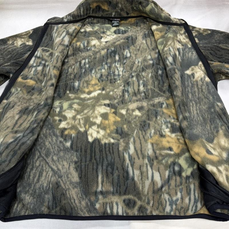 エルエルビーン L.L.Bean ジャケット、上着 ジャンパー、ブルゾン 90s リアルツリー カモフラ 迷彩 フリース ジップアップ ブルゾン ジャケット ヴィンテージ USA製 三角タグ M カモフラージュ柄・迷彩 カーキ / カーキ / khaki X ベージュ / ベージュ / beige X 茶 / ブラウン / brown メンズ USED 古着 中古 50168516