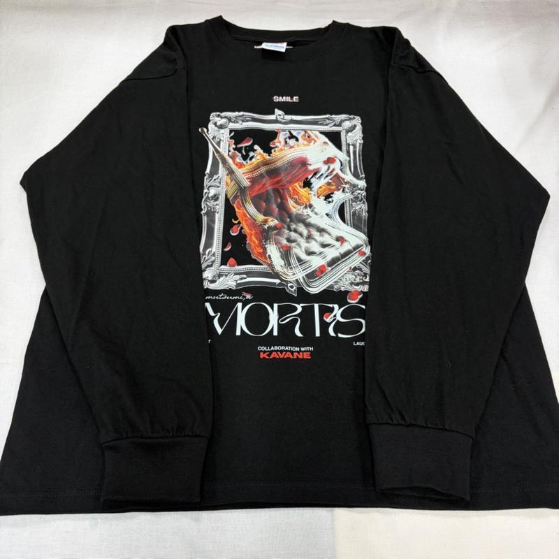古着 USED Tシャツ 長袖 BanG Dream Ave Mujica バンドリ モーティス KAVANE GEKIROCK コラボ 限定 ロング 長袖 Tシャツ ロゴ プリント L ロゴ、文字 X プリント 黒 / ブラック / black X 白 / ホワイト / white X 赤 / レッド / red メンズ USED 古着 中古 50168519