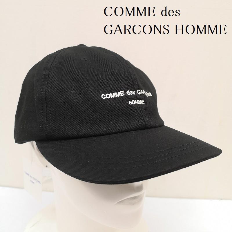 コムデギャルソンオム COMME des GARCONS HOMME 帽子 キャップ HN-K601-051-1-1 刺繍ロゴ バックストラップ コットンサージ キャップ 黒 / ブラック / black メンズ USED 古着 中古 50168520