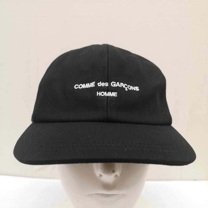 コムデギャルソンオム COMME des GARCONS HOMME 帽子 キャップ HN-K601-051-1-1 刺繍ロゴ バックストラップ コットンサージ キャップ 黒 / ブラック / black メンズ USED 古着 中古 50168520